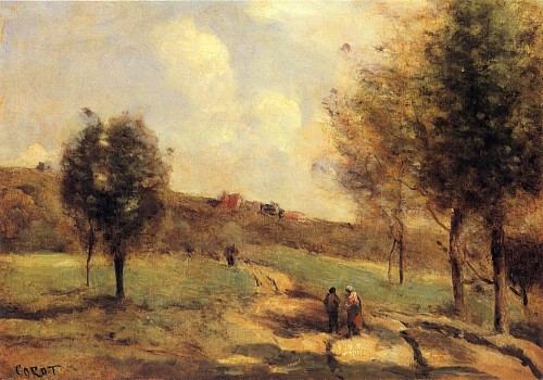 Exhibition: Spring Selections, Work: Jean Baptiste Camille Corot Coubron - Route Montante