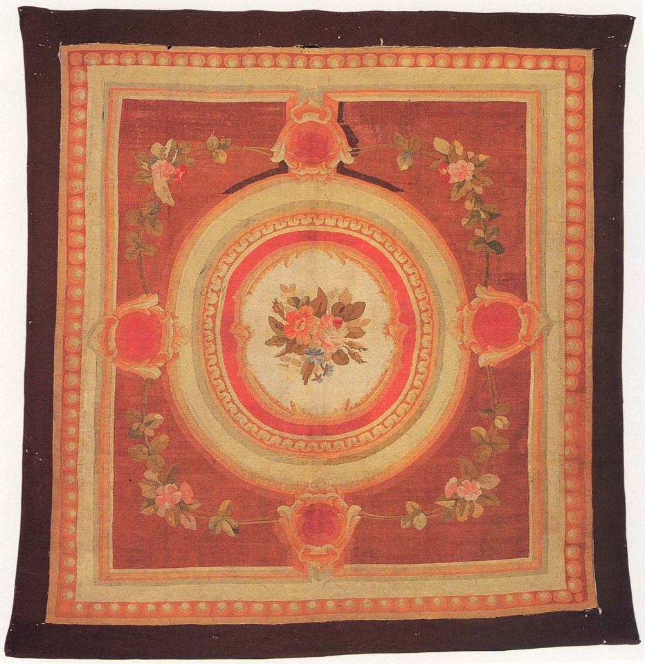 19th Century FRENCH, Aubusson Rug, France, ca. 1875-1900
Wool, 96 1/8 x 103 7/8 in. (244 x 264 cm)
FRE-006
8,500