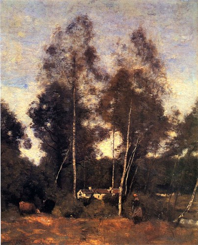 Work: Jean Baptiste Camille Corot Clairiere du Bois Pierre, aux Evaux, Près Chateau-Thierry
